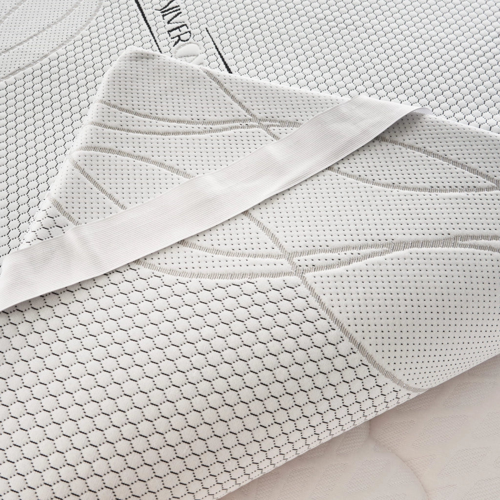 Topper Matrimoniale 200x200 in memory foam 5 cm con rivestimento Silver Fresh completamente sfoderabile