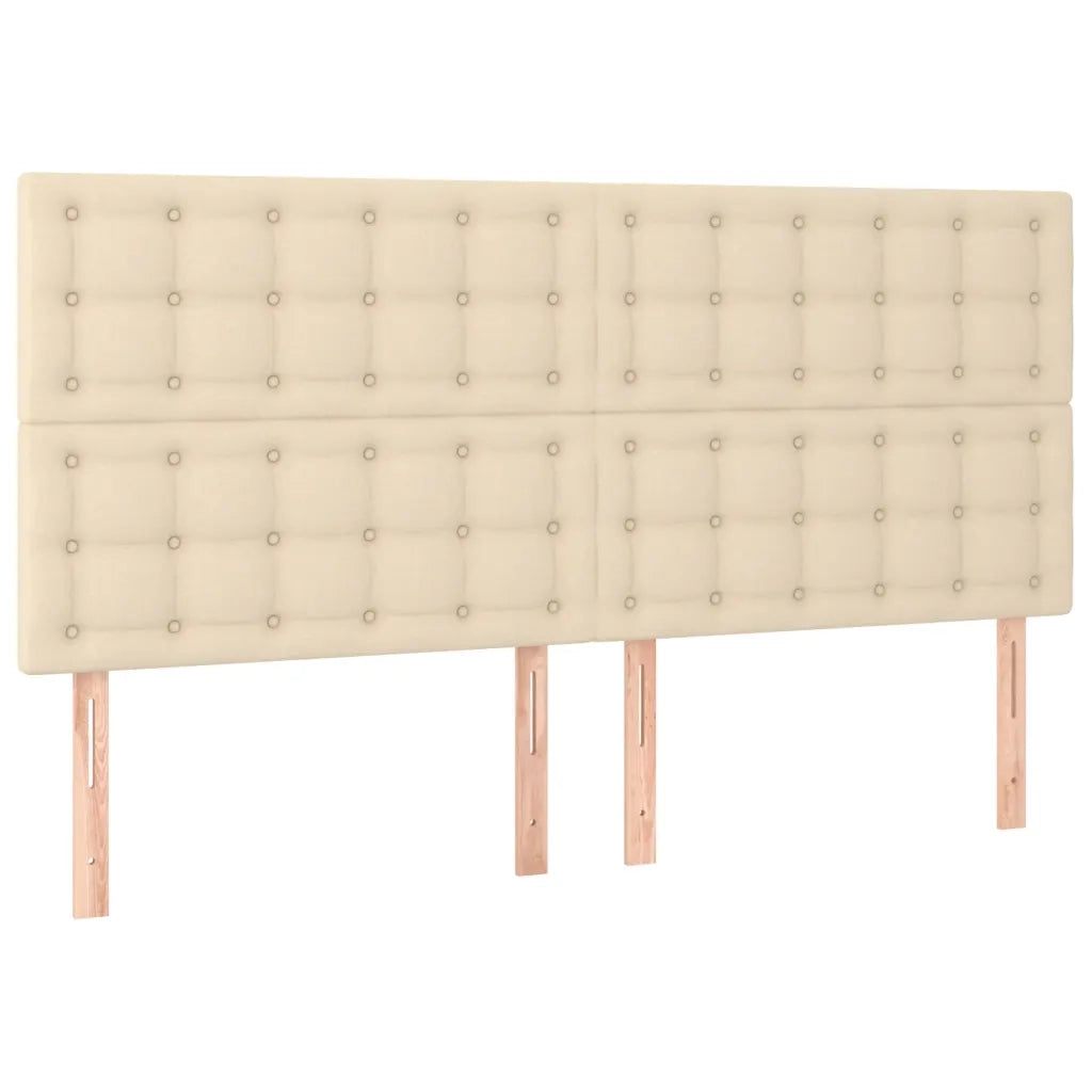 Testiera | Testata Crema 160x5x118/128 cm Tessuto