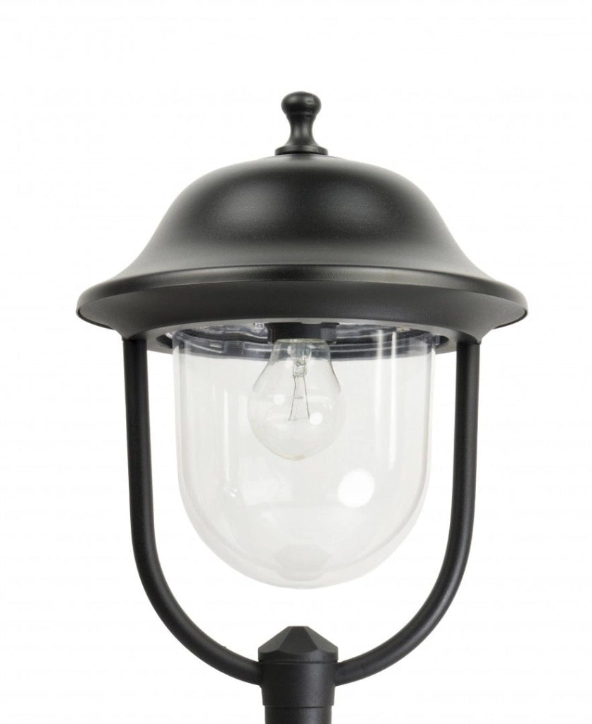 Testa lampada giardino PRINCE SU-MA nera rotonda E27 IP43