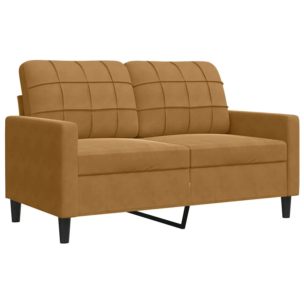 Set di Divani 3 pz con Cuscini Marrone in Velluto 3278408
