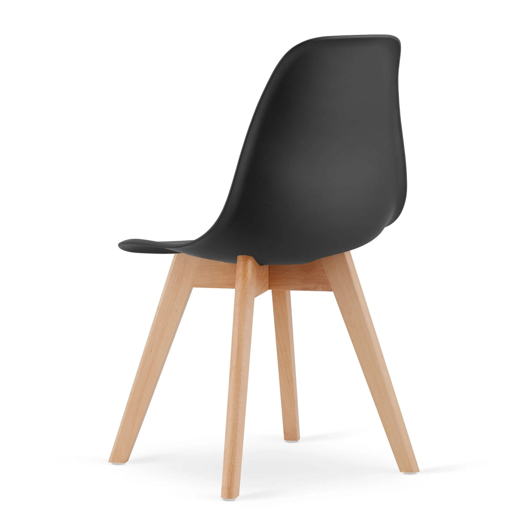 Sedia VALORA KITO - Sedie da pranzo ergonomiche nere x4