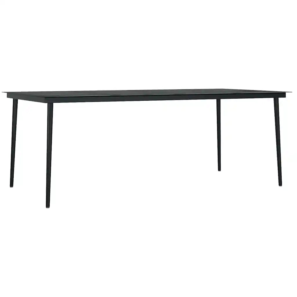 Set da Pranzo da Giardino 7 pz con Cuscini Nero 3099495