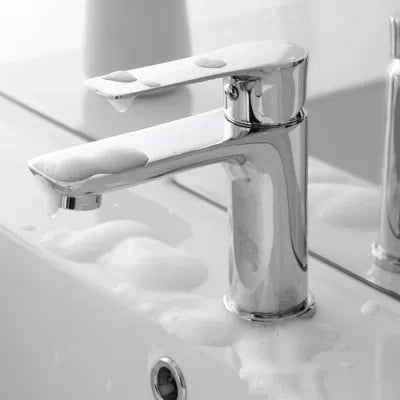 Set miscelatori lavabo bidet e doccia con deviatore in ottone Flat