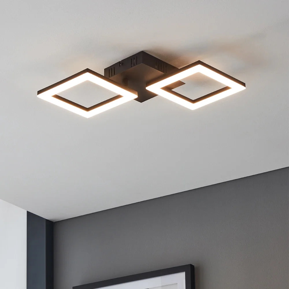 Plafoniera Moderna Paranday-Z Led Acciaio Nero