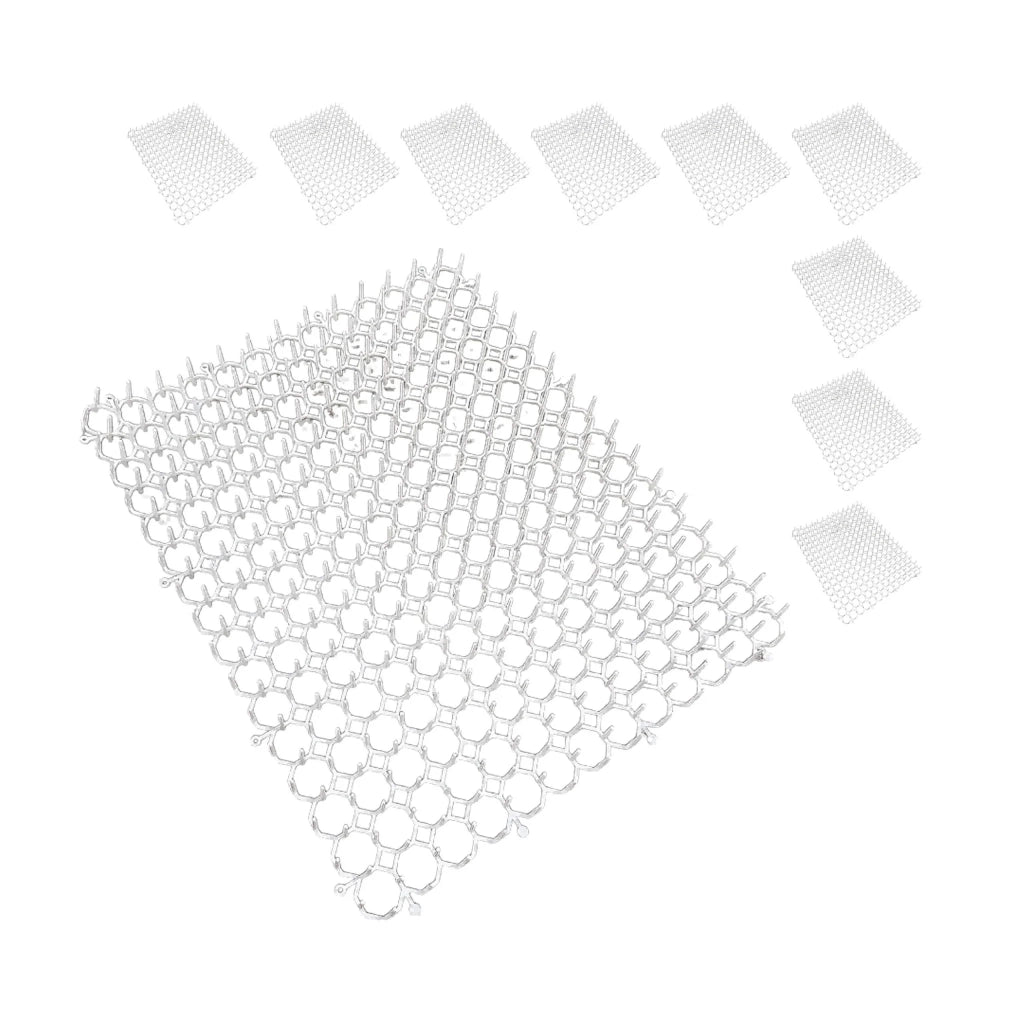 Set di 10 griglie con punte anti-gatto 3 x 30 x 40 cm protezione per spazi esterni in plastica bianca 13_0017729