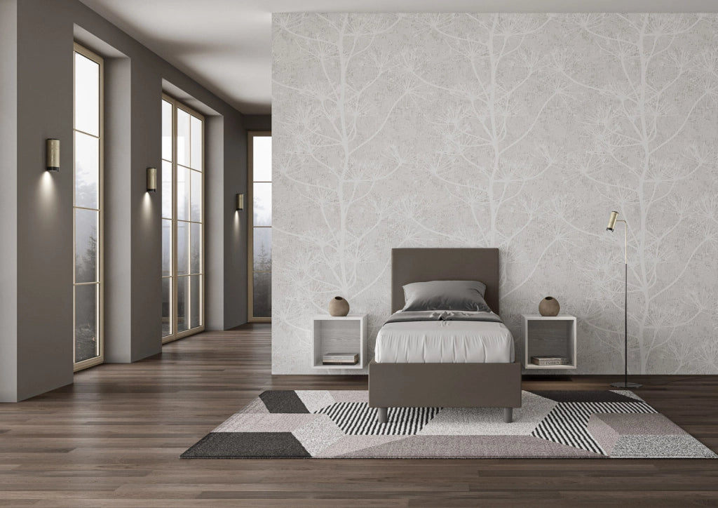 Letto Singolo 80x210 cm Senza Rete Adele Cappuccino