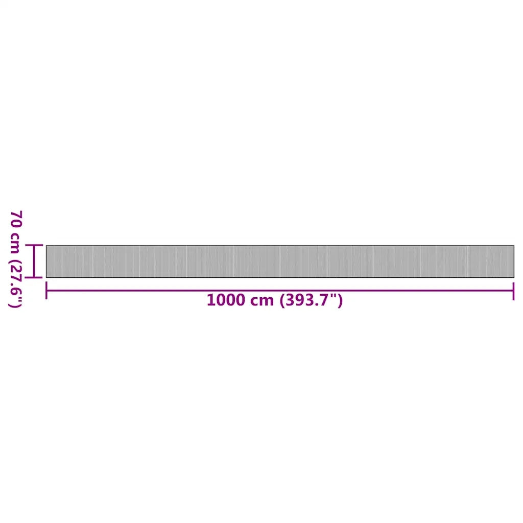 Tappeto Rettangolare Marrone 70x1000 cm in Bambù 376896