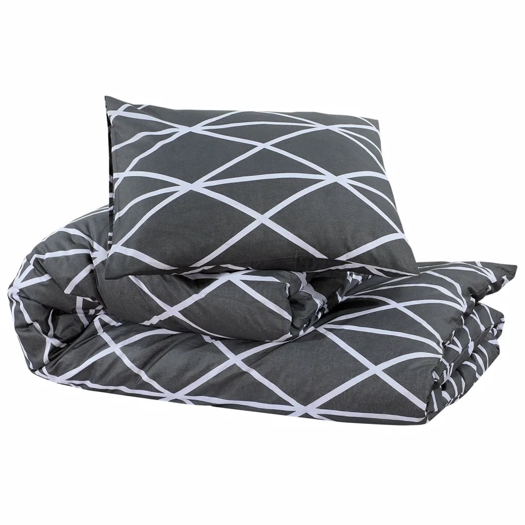 Set Copripiumino Grigio 200x200 cm in Cotone 136047