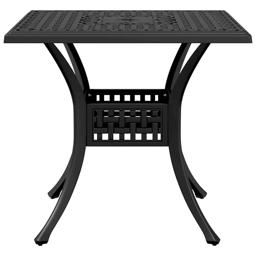 Set da Pranzo da Giardino 5 pz Nero in Alluminio Pressofuso 3216350