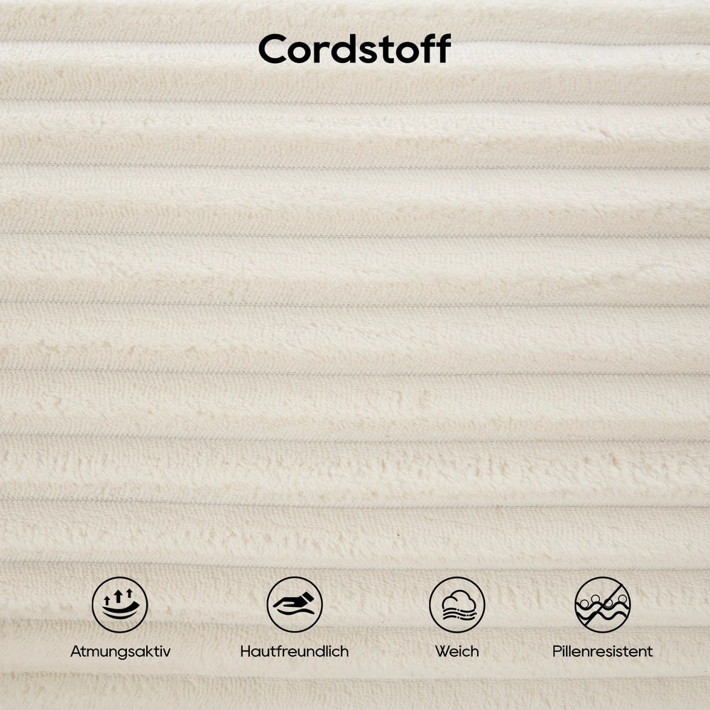 Divano 2 posti imbottito ¨C Minimal ¨C tessuto corda, compatto, 2 in 1