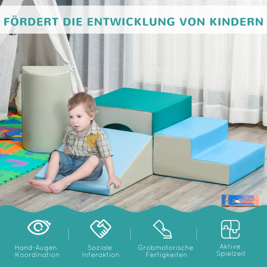 Set Blocchi Morbidi Schiuma 4 Pezzi ¨C Xylo ¨C Grigio Chiaro per Bambini