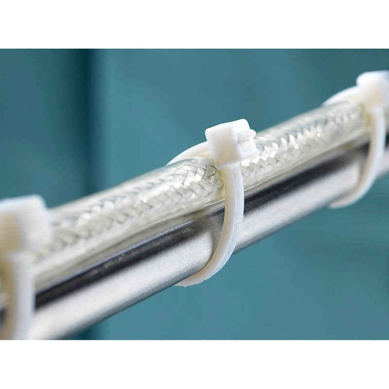 100 Fascette Cablaggio 2.5x100mm Bianche Per Legare Fili e Cavi