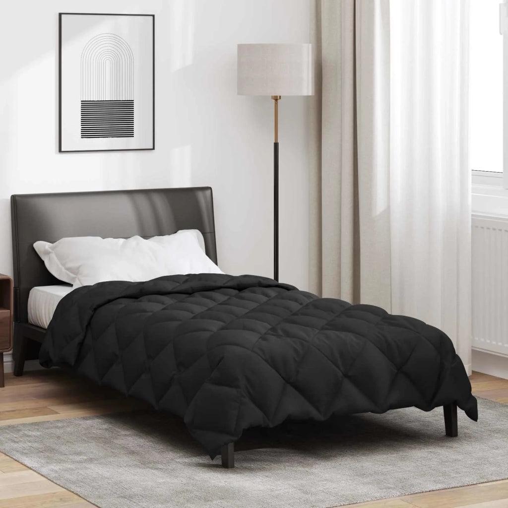 Duvet Invernale Nero 155 x 220 cm Microfibra 42025706