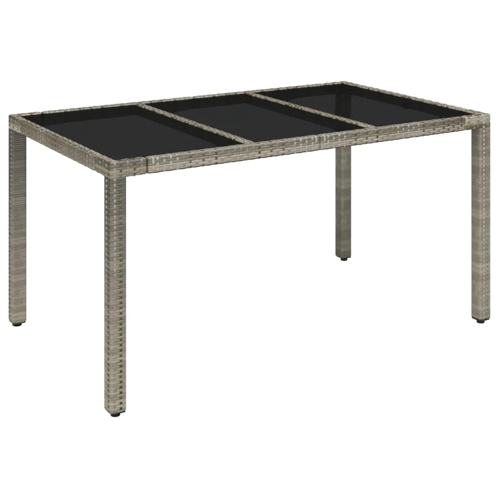 Set da Pranzo da Giardino 5 pz con Cuscini in Polyrattan Grigio 3212215