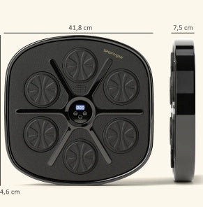 Macchina da Box Elettronica con Bluetooth, LED e Montaggio a Parete, Nero, 41,8x44,6x7,5 cm