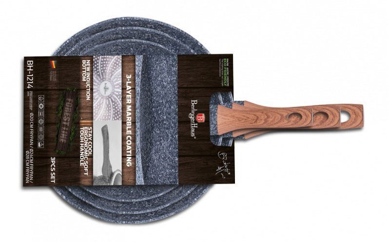 Berlinger haus BH-1214 Set di 3 padelle in granito