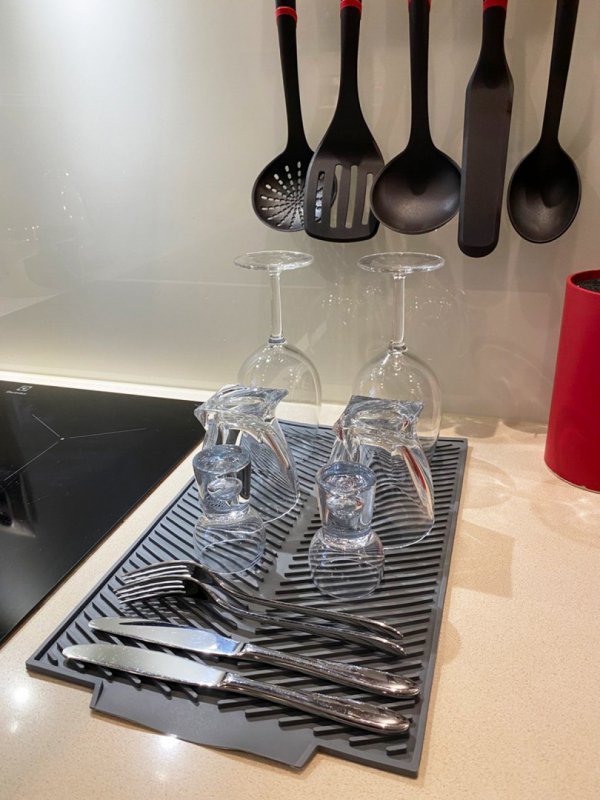 Brunbeste 3088 Tappetino scolapiatti in silicone 39x25cm Grigio