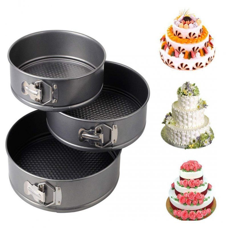 Elitehoff E-8013 Set di 3 teglie rotonde antiaderenti per torte