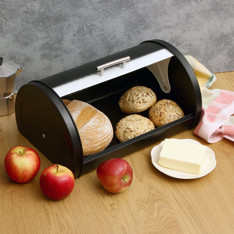 Brunbeste 2704 Grande contenitore per il pane in acciaio inox con coperchio scorrevole
