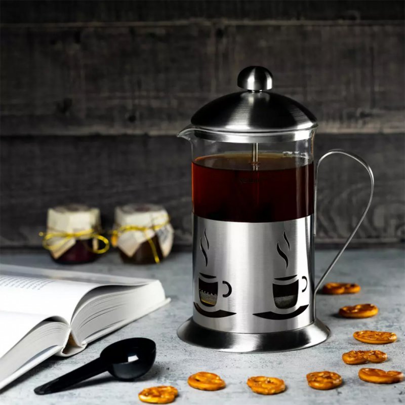 Kinghoff KH-4831 Infusore per caffè e tè a pressa francese da 600 ml