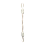 Set di 2 fermaporte decorativi anti-sbattimento ergonomici 15 x 5 x 5 cm in tessuto bianco 13_0012078
