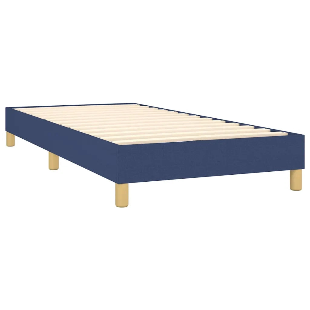 Letto a Molle con Materasso e LED Blu 100x200cm in Tessuto 3133779
