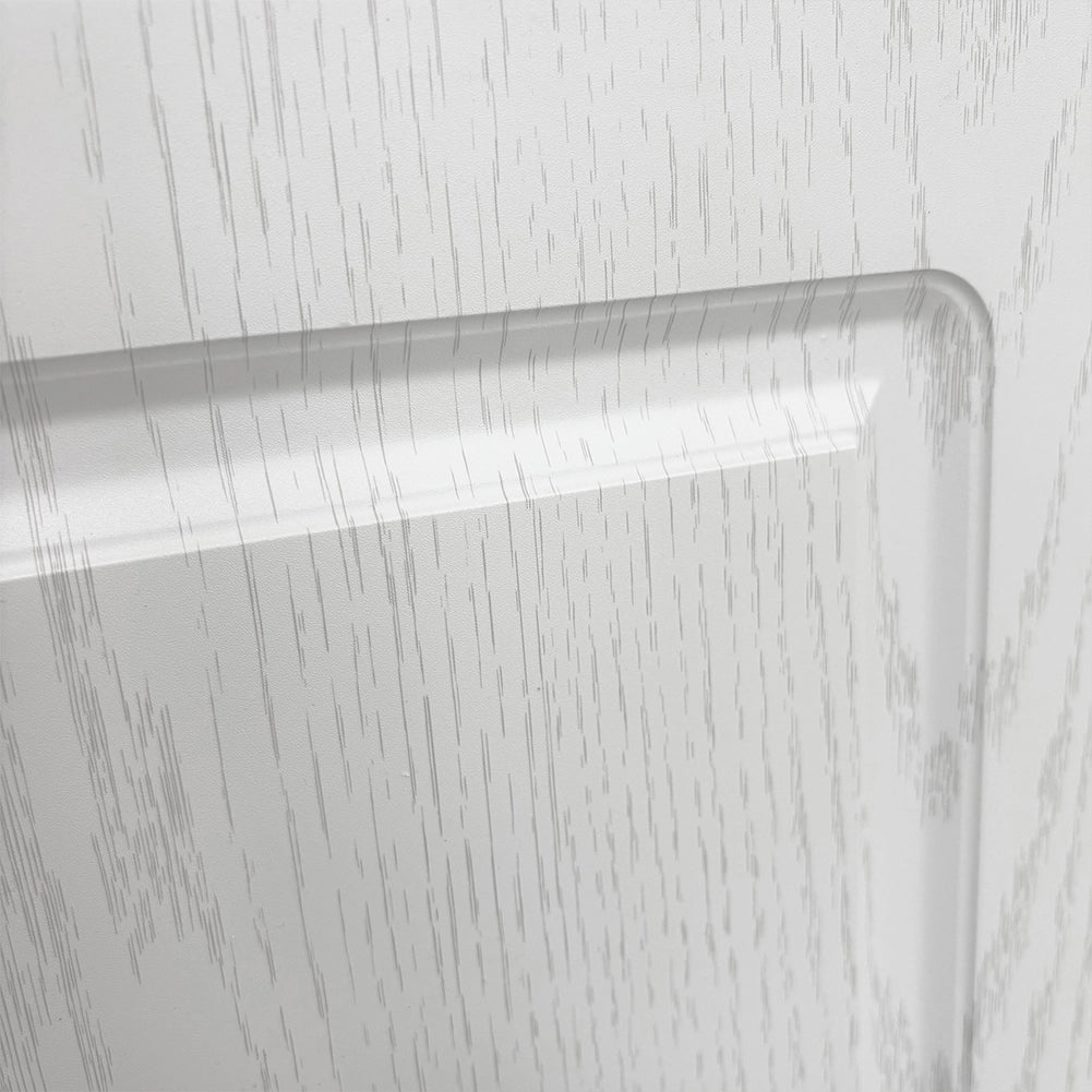Pensile da Cucina Armadio Sospeso Parete Doppia Anta Boiserie Bianco Frassinato