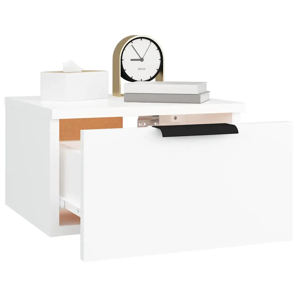 Comodini a Muro 2 pz Bianchi 34x30x20 cm 811377