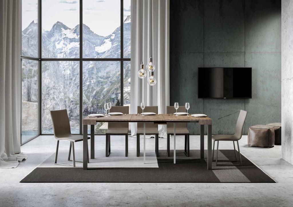 Consolle Allungabile 90-196x40x77 cm in Nobilitato Marrone