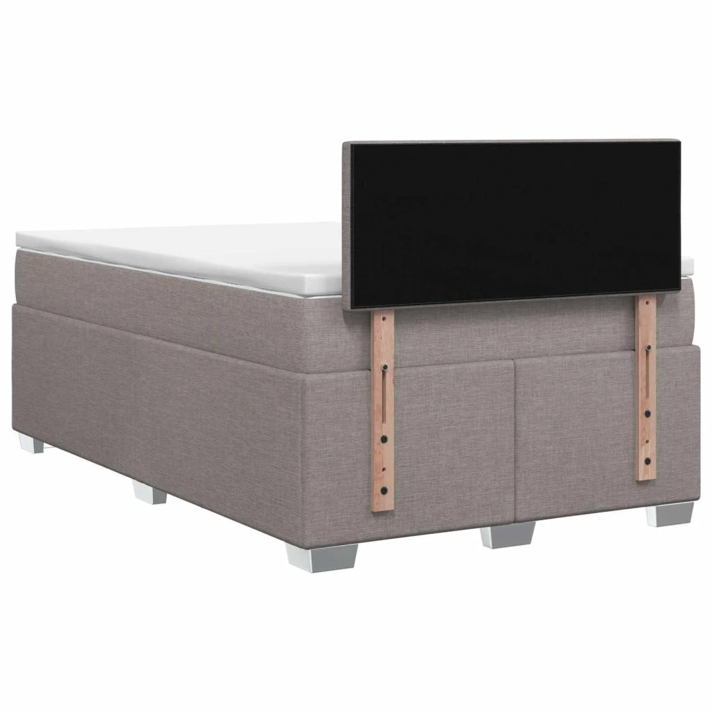 Letto con Box Spring, Materasso e LED Tortora 120 x 200 cm 3451921