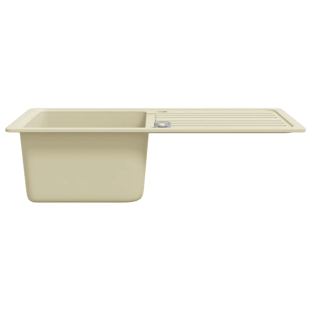 Lavello da Cucina in Granito Vasca Singola Beige 144849