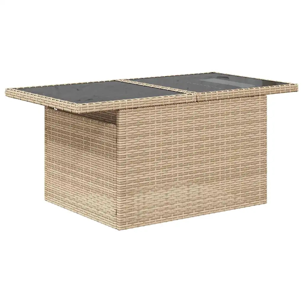 Set Divano da Giardino con cuscino 9 pcs Beige Poly Rattan 3359777