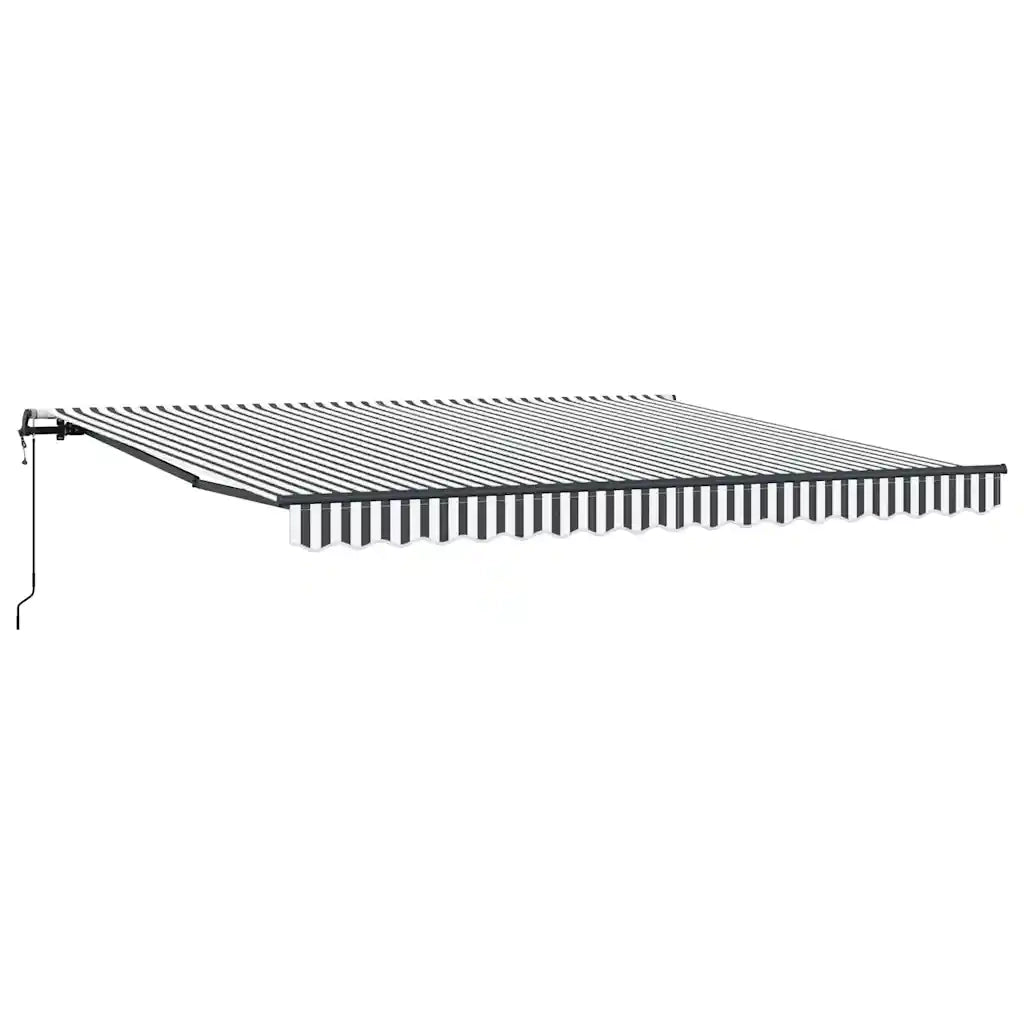 Tenda Sole Retrattile Automatica Antracite e Bianco 400x300 cm