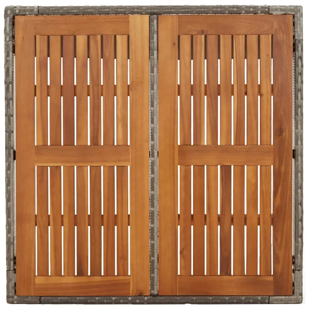 Set da Pranzo da Giardino 3 pz con Cuscini in Polyrattan Grigio 3185017
