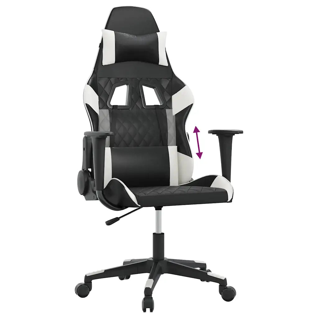 Sedia da Gaming Nero e Bianco in Similpelle 3143758