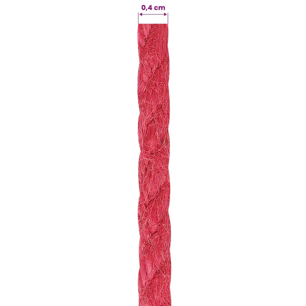 4 mm Rosso 100% juta Tossa 42011700