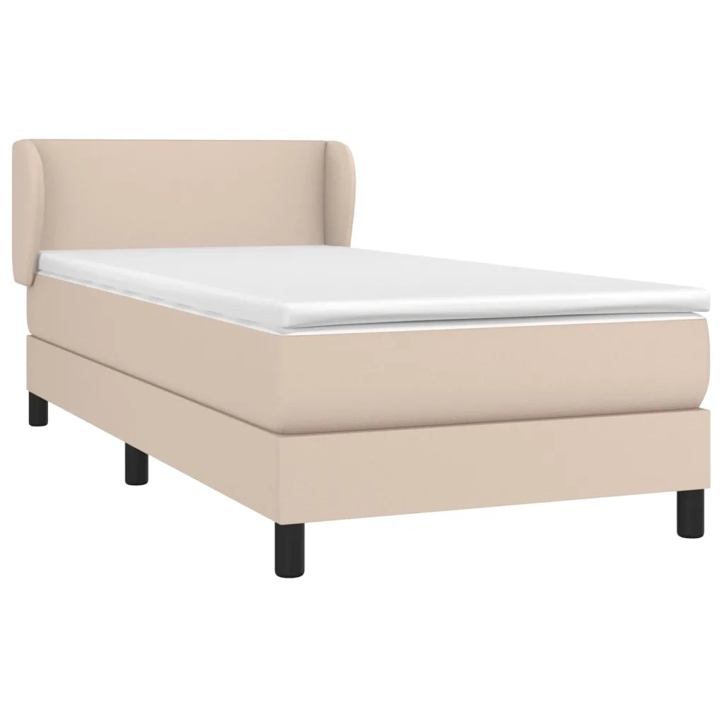 Giroletto a Molle con Materasso Cappuccino 100x200cm Similpelle