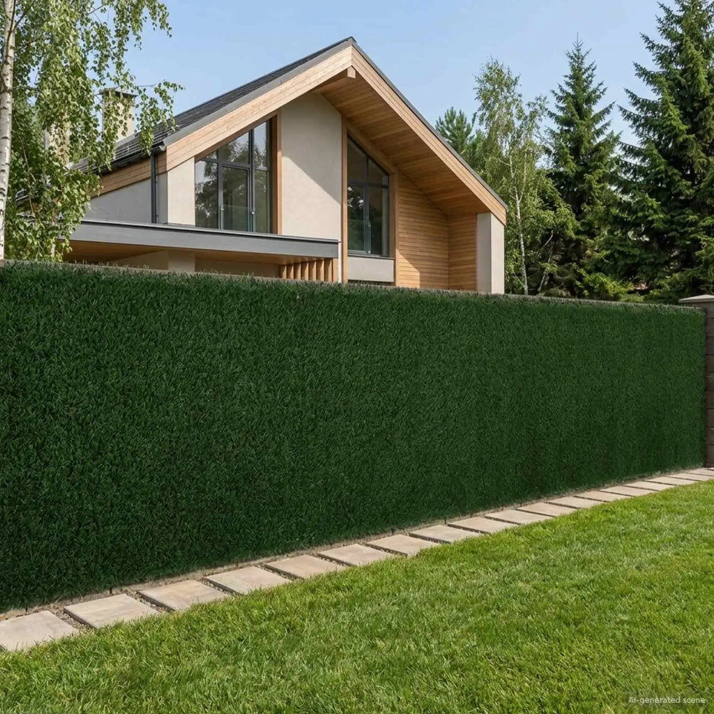 Recinzione Artificiale Verde Scuro 1 x 6 m PVC e Acciaio 42042367