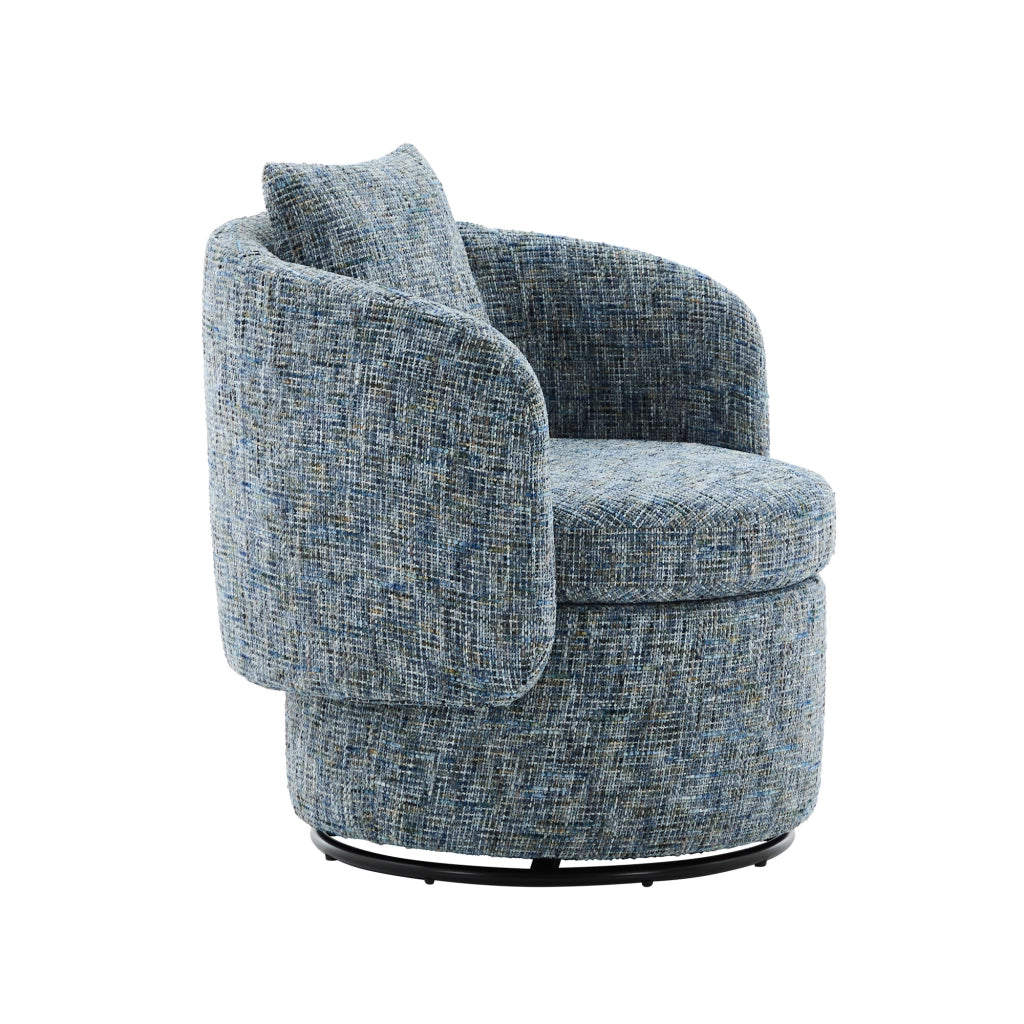 Poltrona Girevole con Vano Contenitore e Cuscino ¨C Xylo ¨C Blu