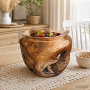 Portafrutta JEPARA Marrone Teak Ø 35 cm 42010346