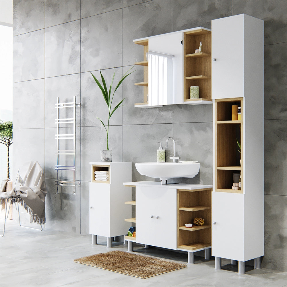 Vicco Mobile bagno alto Bianco 30 x 190 cm