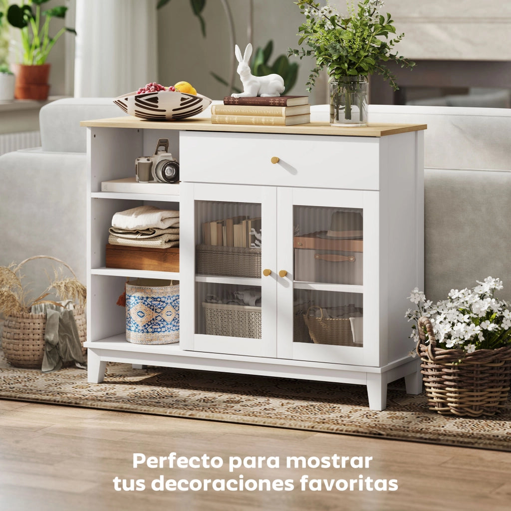 Armadio con ante e cassetti ¨C Minimal ¨C Bianco 100x35x80,3 cm