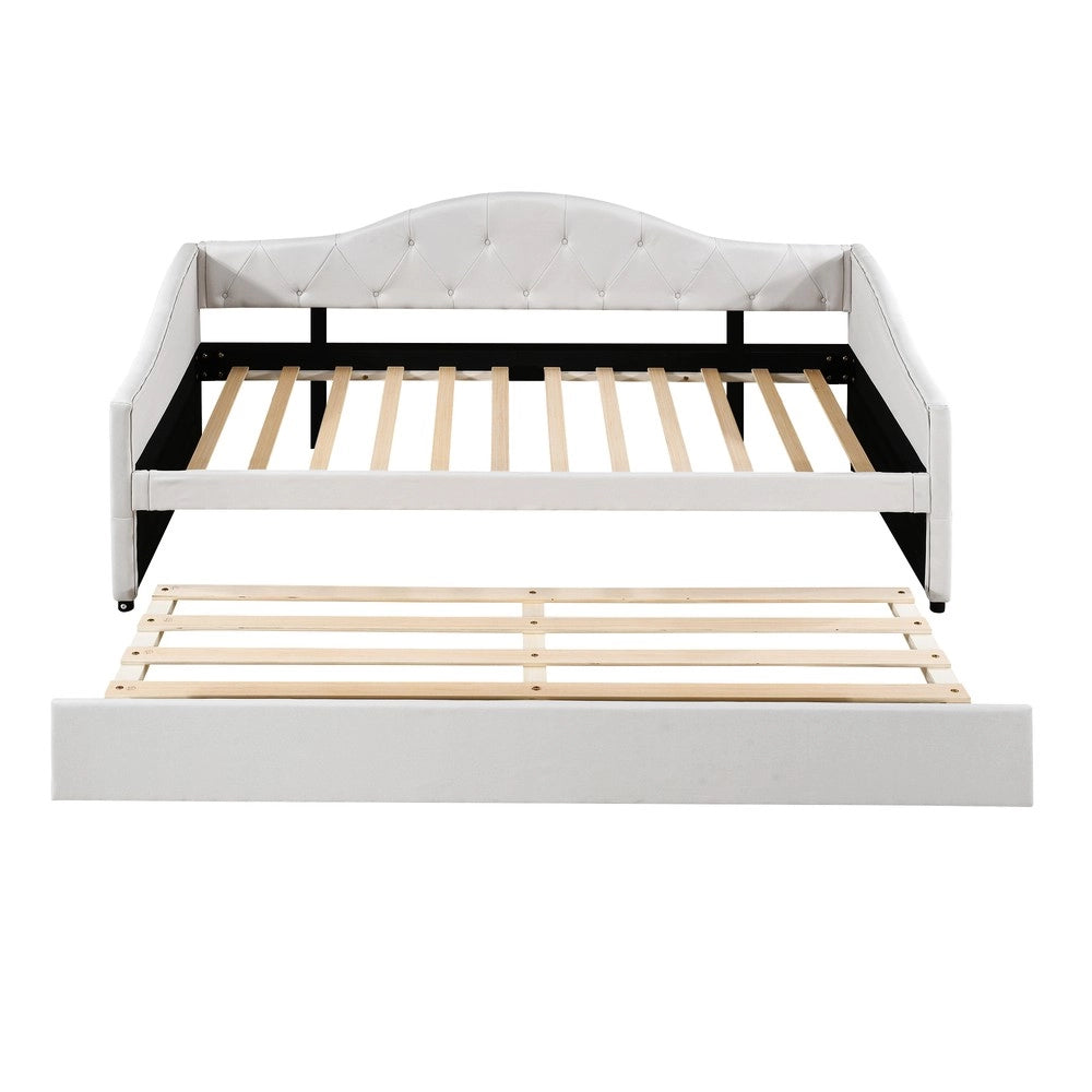Letto singolo estraibile tessuto ¨C Minimal ¨C beige 90x200cm