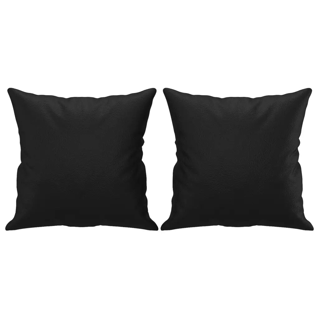 Set di Divani 2 pz con Cuscini Nero in Similpelle 3201368