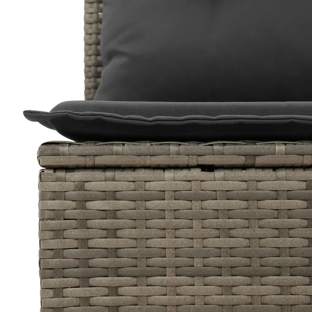 Set Divano da Giardino 8 pz con Cuscini Grigio in Polyrattan 3256368