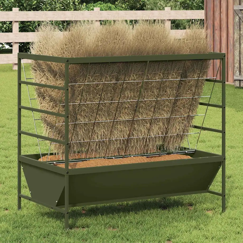 Mangiatore per Bestiame Verde oliva 100 x 60 x 90 cm