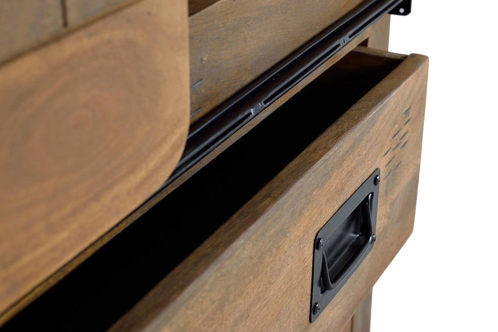 Armadio in legno di mango e metallo