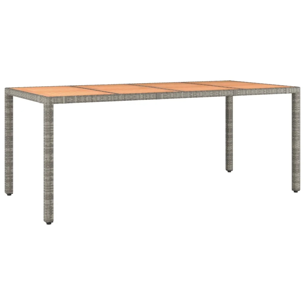 Set da Pranzo da Giardino 7 pz con Cuscini in Polyrattan Grigio 3276849