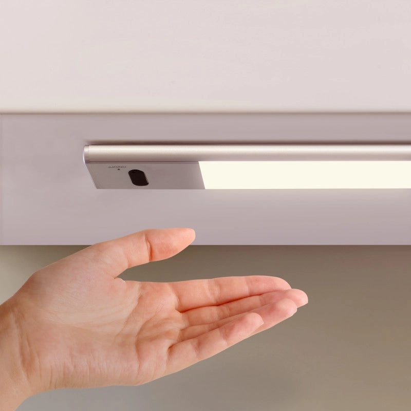 Lampada LED ricaricabile con USB Kaus con sensore di prossimità, L400mm, Tecnoplastica e Alluminio, Anodizzato opaco