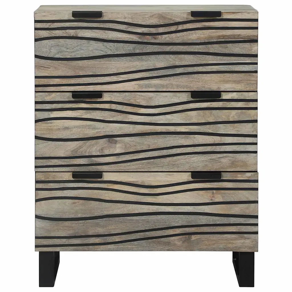 Credenza Bianco 60 x 33.5 x 75 cm Legno massello di mango 4017975